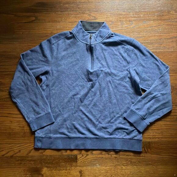 English Laundry Blue Quarter Zip Pullover - Picture 1 of 4